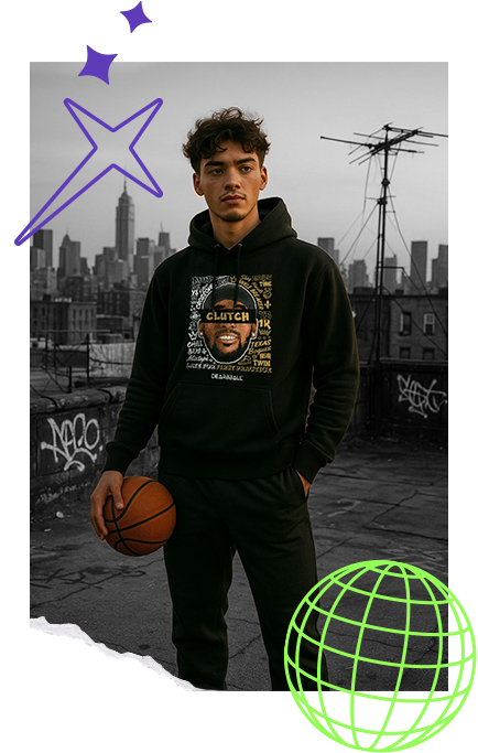 Basketteur portant des vêtements DearBball